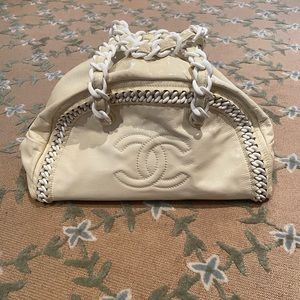 Patent leather off white Chanel bag